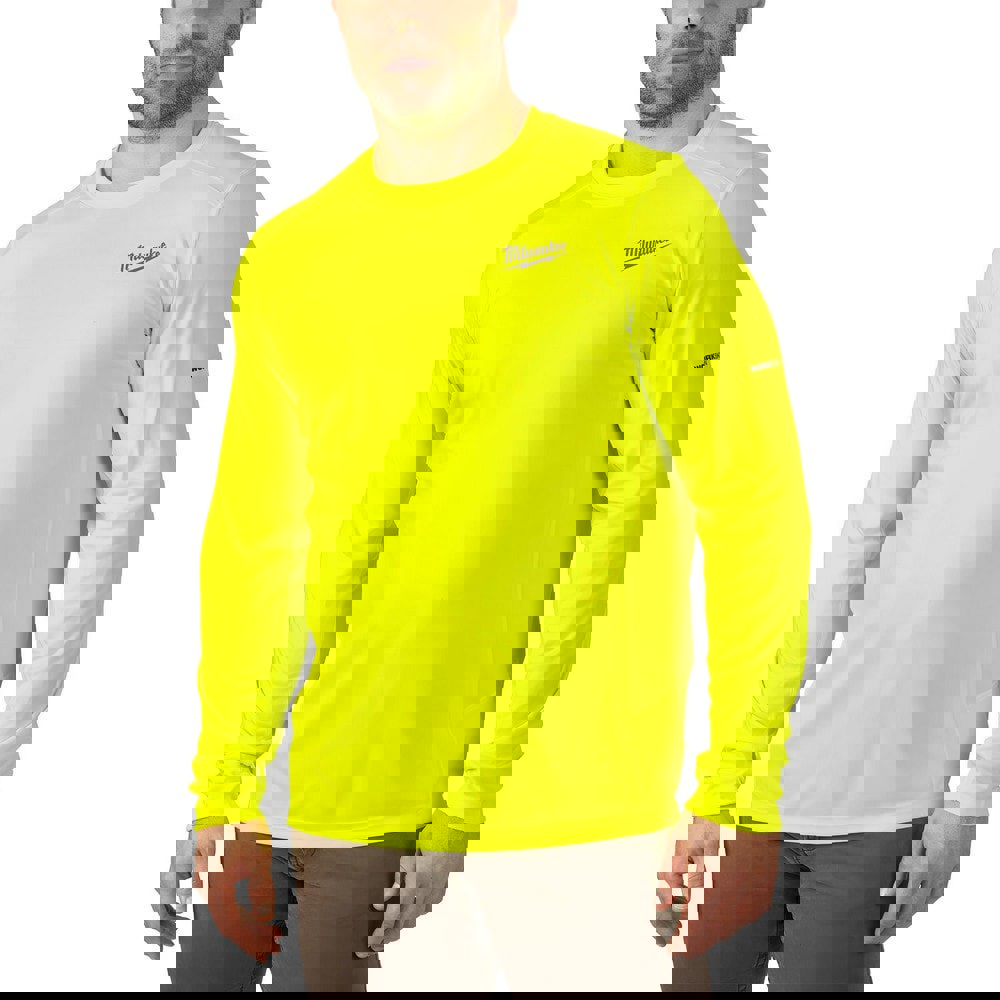 Shirts; Garment Style: Long Sleeve ; Garment Type: General Purpose ; Size: Small ; Color: High-Visibility Yellow ; Material: Polyester ; Closure Type: None